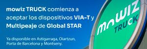 mowiz TRUCK comienza a aceptar los dispositivos Vía-T y Multipeaje de Global STAR